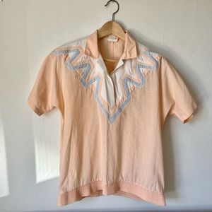 Vintage pink collared top